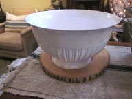 Silver plated punch bowl upcycled